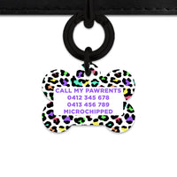 Pastel Leopard Print Pet ID Tag