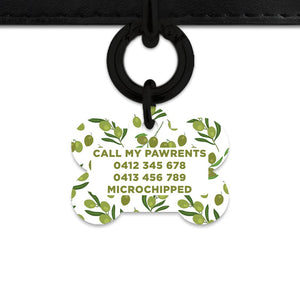 Olive Pattern Pet ID Tag