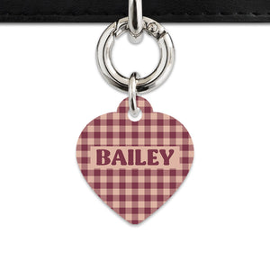Winter Gingham Pet ID Tag