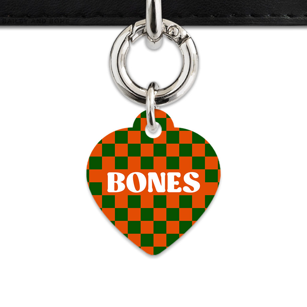 Halloween Checkers Pet ID Tag