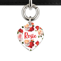 Red And White Roses Pet ID Tag
