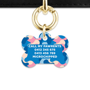 Pastel Camouflage Pet ID Tag