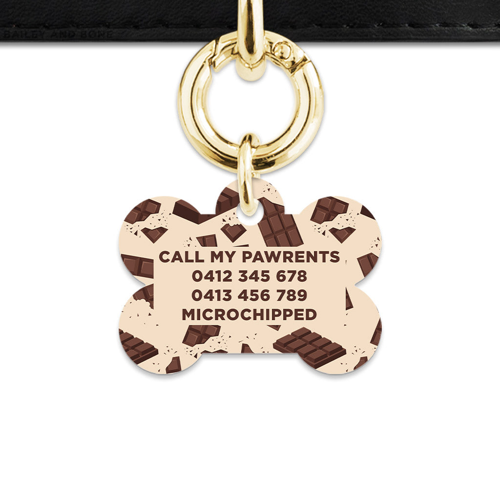 Chocolate Pattern Pet ID Tag