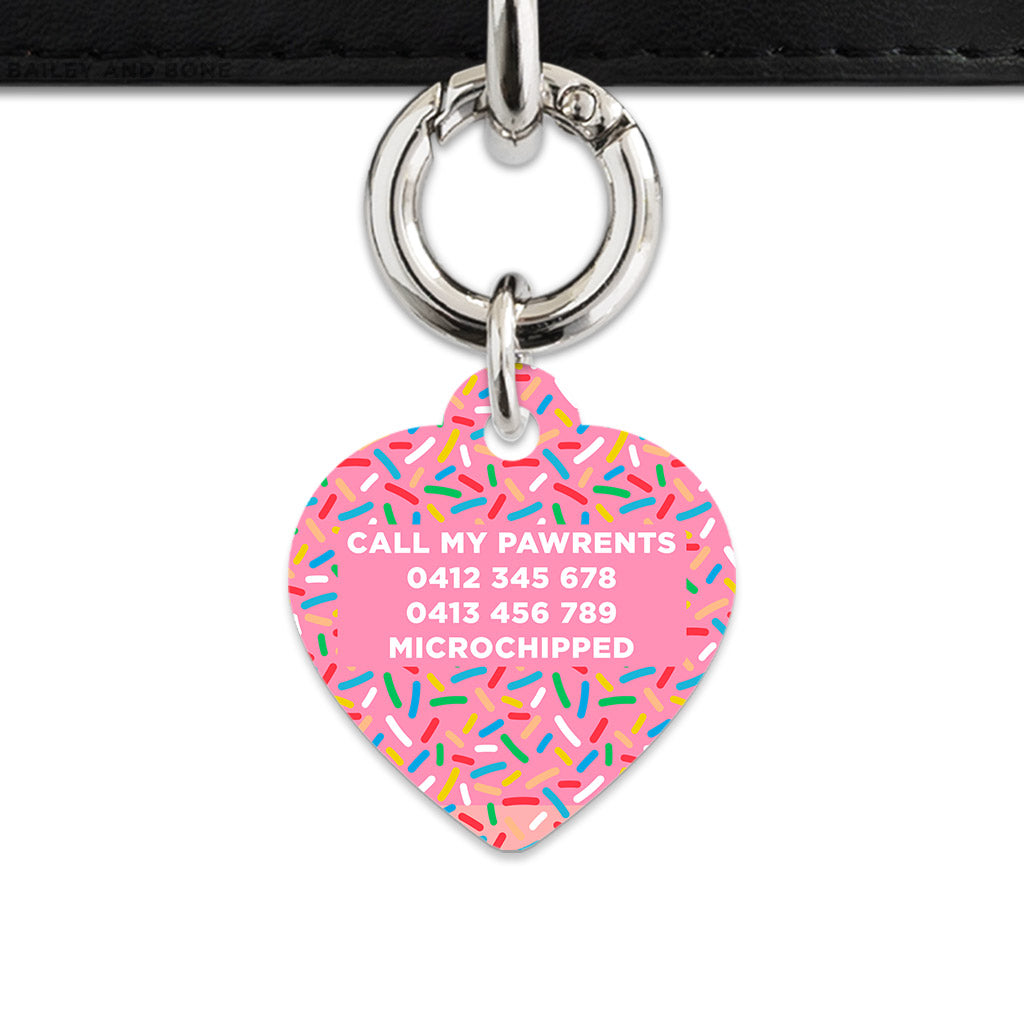 Pink Birthday Sprinkles Pet ID Tag