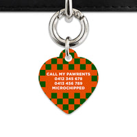 Halloween Checkers Pet ID Tag