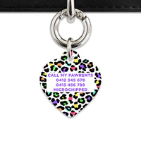 Pastel Leopard Print Pet ID Tag