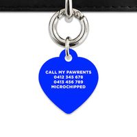 Blue Flames Pet ID Tag