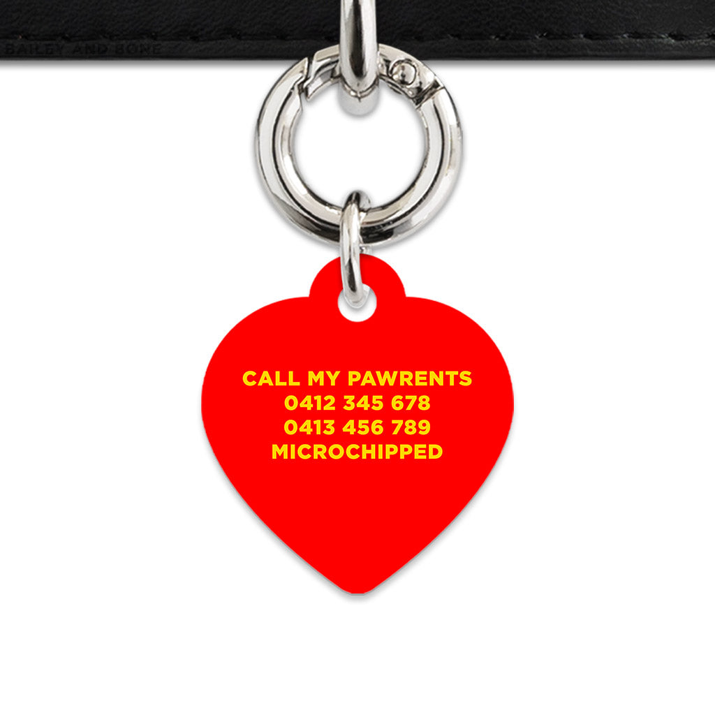 Burger Pattern Pet ID Tag