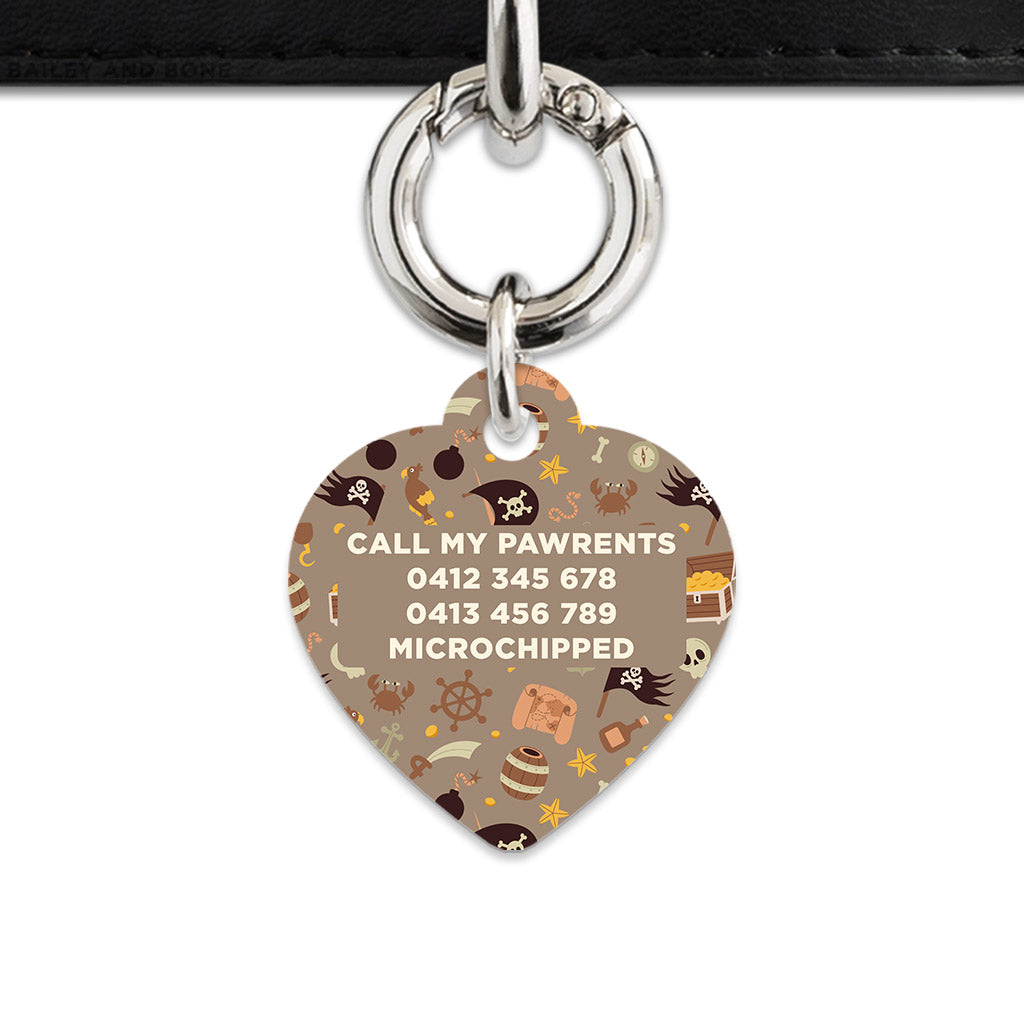 Pirates Pattern Pet ID Tag