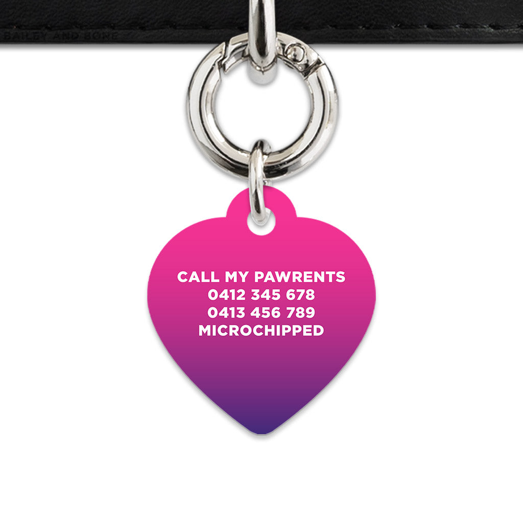 Purple Gradient Pet ID Tag