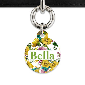 Vintage Sunflowers Pet ID Tag
