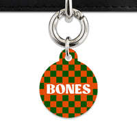 Halloween Checkers Pet ID Tag