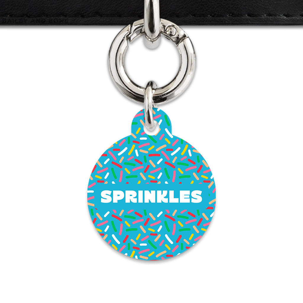 Blue Birthday Sprinkles Pet ID Tag
