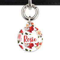 Red And White Roses Pet ID Tag