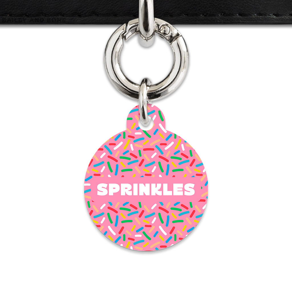 Pink Birthday Sprinkles Pet ID Tag