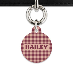 Winter Gingham Pet ID Tag