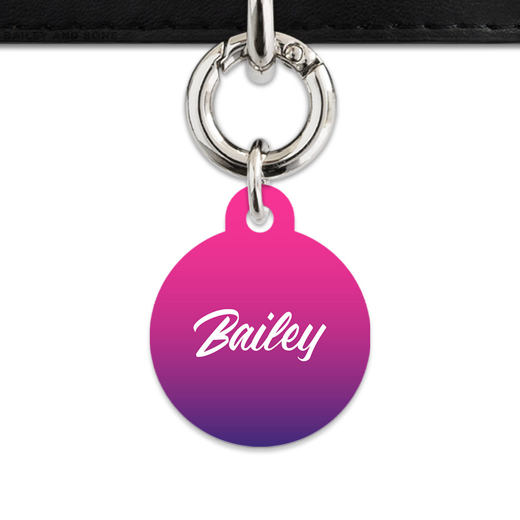 Purple Gradient Pet ID Tag