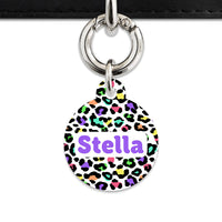 Pastel Leopard Print Pet ID Tag