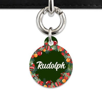 Christmas Wreath Pet ID Tag