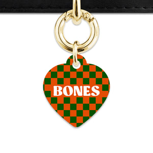 Halloween Checkers Pet ID Tag