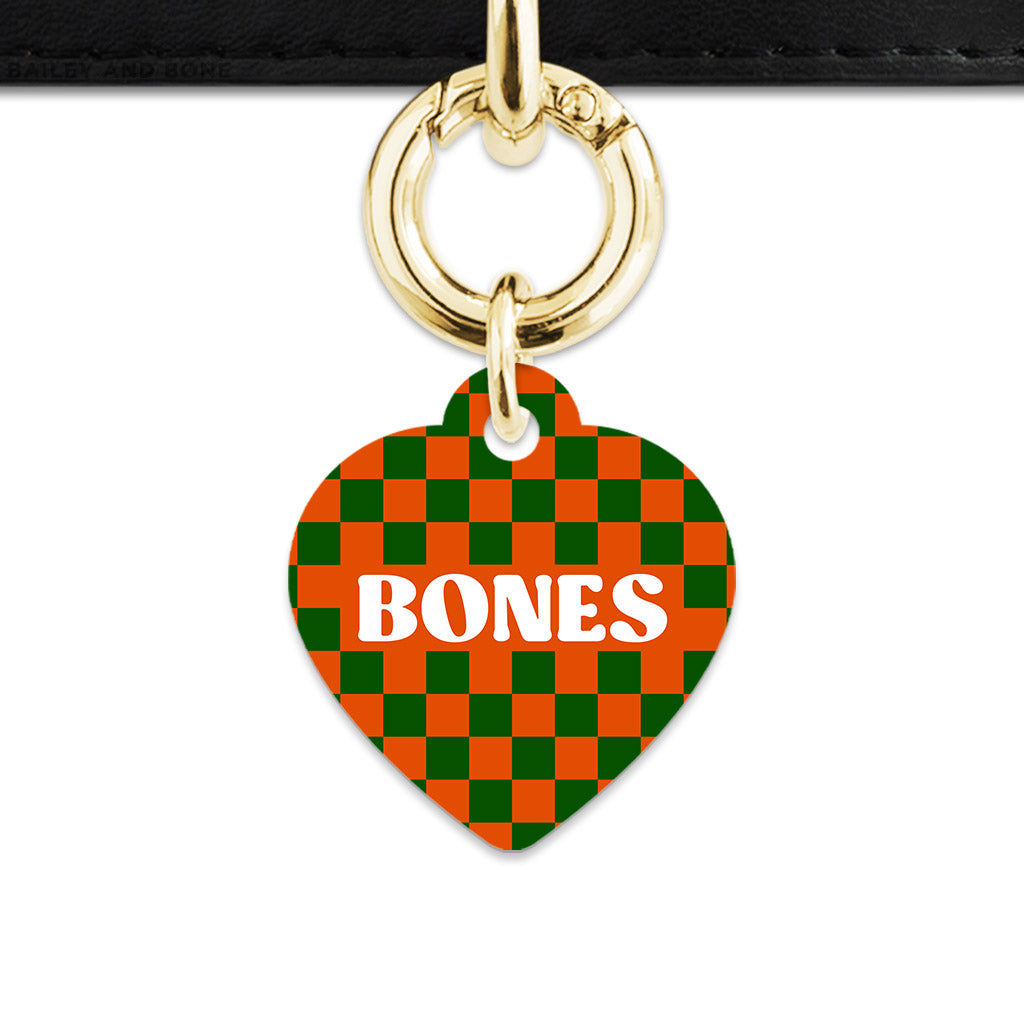 Halloween Checkers Pet ID Tag