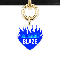 Blue Flames Pet ID Tag