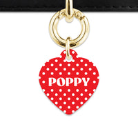 Red And White Polka Dots Pet ID Tag
