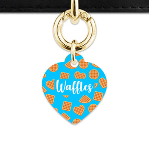 Blue Waffles Pattern Pet ID Tag