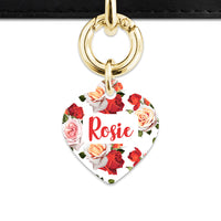 Red And White Roses Pet ID Tag