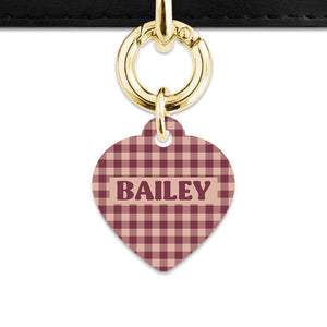 Winter Gingham Pet ID Tag