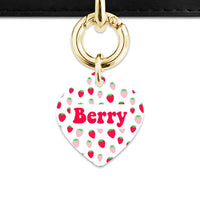 Pink And Red Strawberries Pet ID Tag