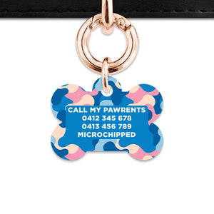 Pastel Camouflage Pet ID Tag