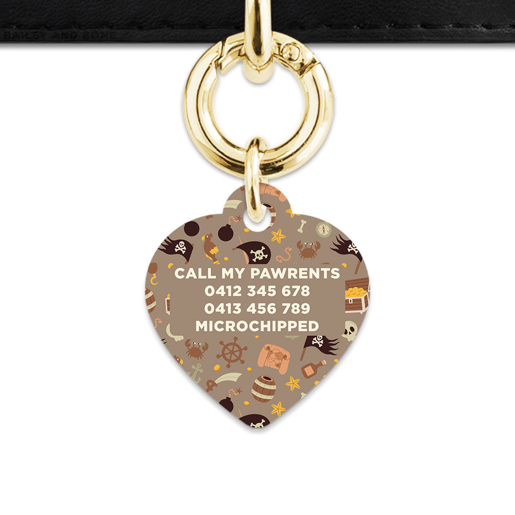 Pirates Pattern Pet ID Tag