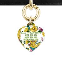 Vintage Sunflowers Pet ID Tag