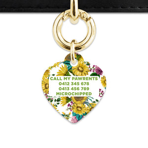 Vintage Sunflowers Pet ID Tag