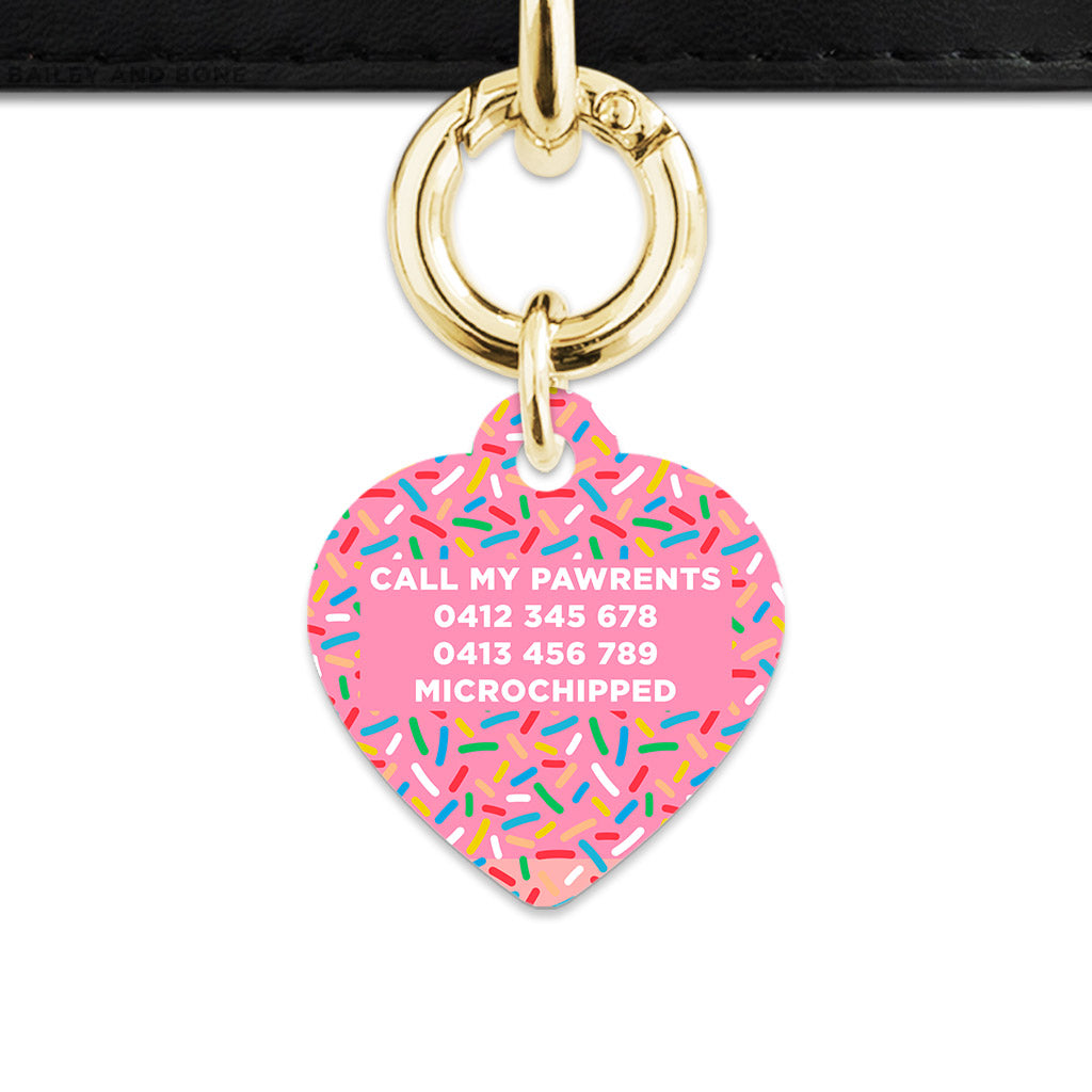 Pink Birthday Sprinkles Pet ID Tag
