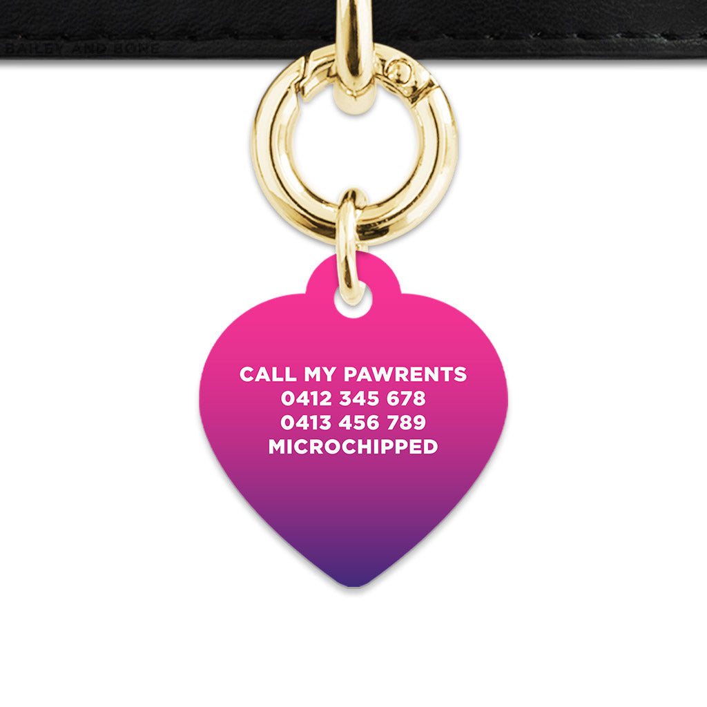 Purple Gradient Pet ID Tag