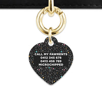 Black Pastel Stars Pet ID Tag