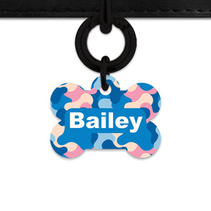 Pastel Camouflage Pet ID Tag