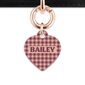 Winter Gingham Pet ID Tag