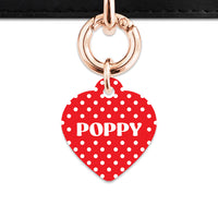 Red And White Polka Dots Pet ID Tag