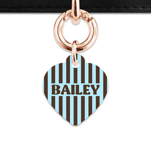 Blue And Brown Stripes Pet ID Tag