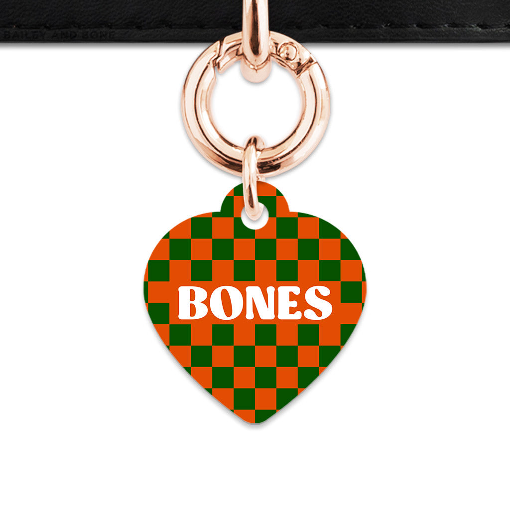 Halloween Checkers Pet ID Tag