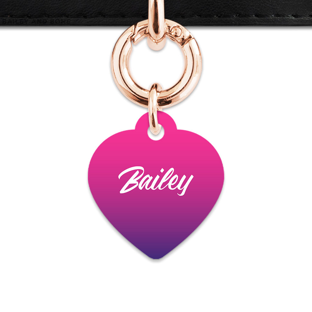 Purple Gradient Pet ID Tag