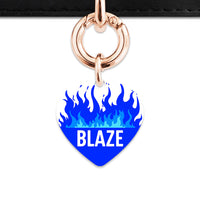 Blue Flames Pet ID Tag