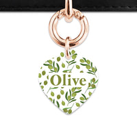 Olive Pattern Pet ID Tag