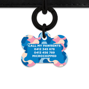 Pastel Camouflage Pet ID Tag