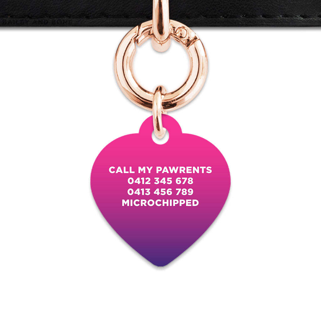 Purple Gradient Pet ID Tag