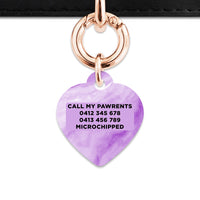 Light Purple Marble Pet ID Tag