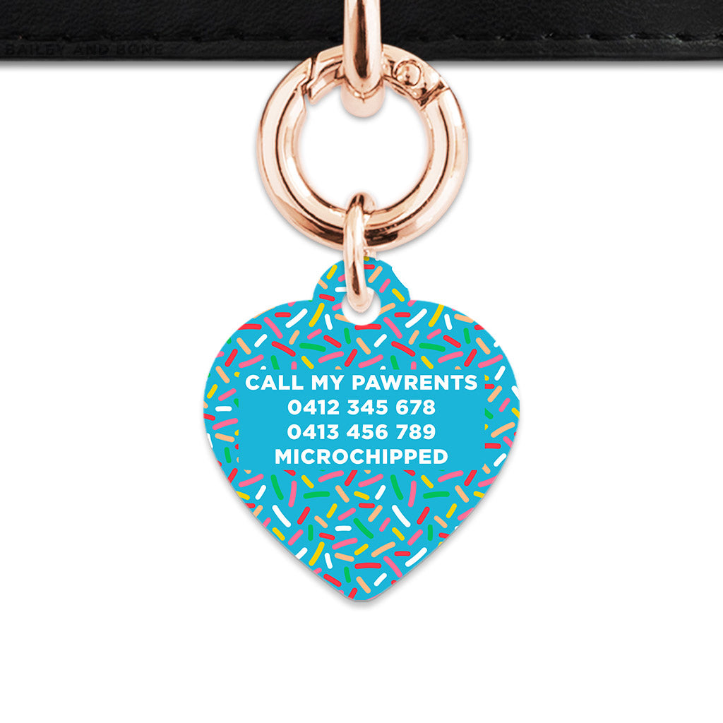 Blue Birthday Sprinkles Pet ID Tag
